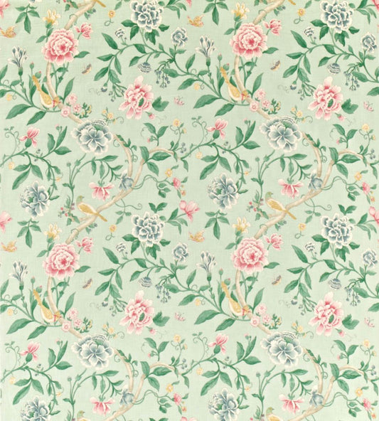 Porcelain Garden Fabric by Sanderson Rose/Duck Egg