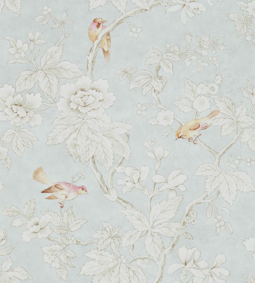 Chiswick Grove Wallpaper by Sanderson Silver