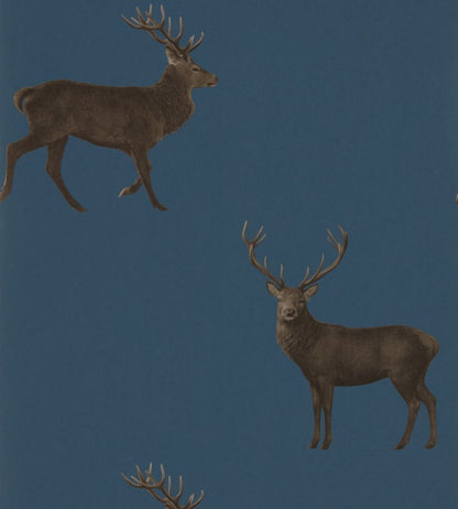 Evesham Deer Wallpaper by Sanderson Indigo
