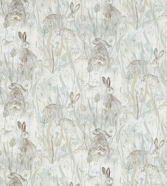 Dune Hares Fabric by Sanderson Mist/Pebble