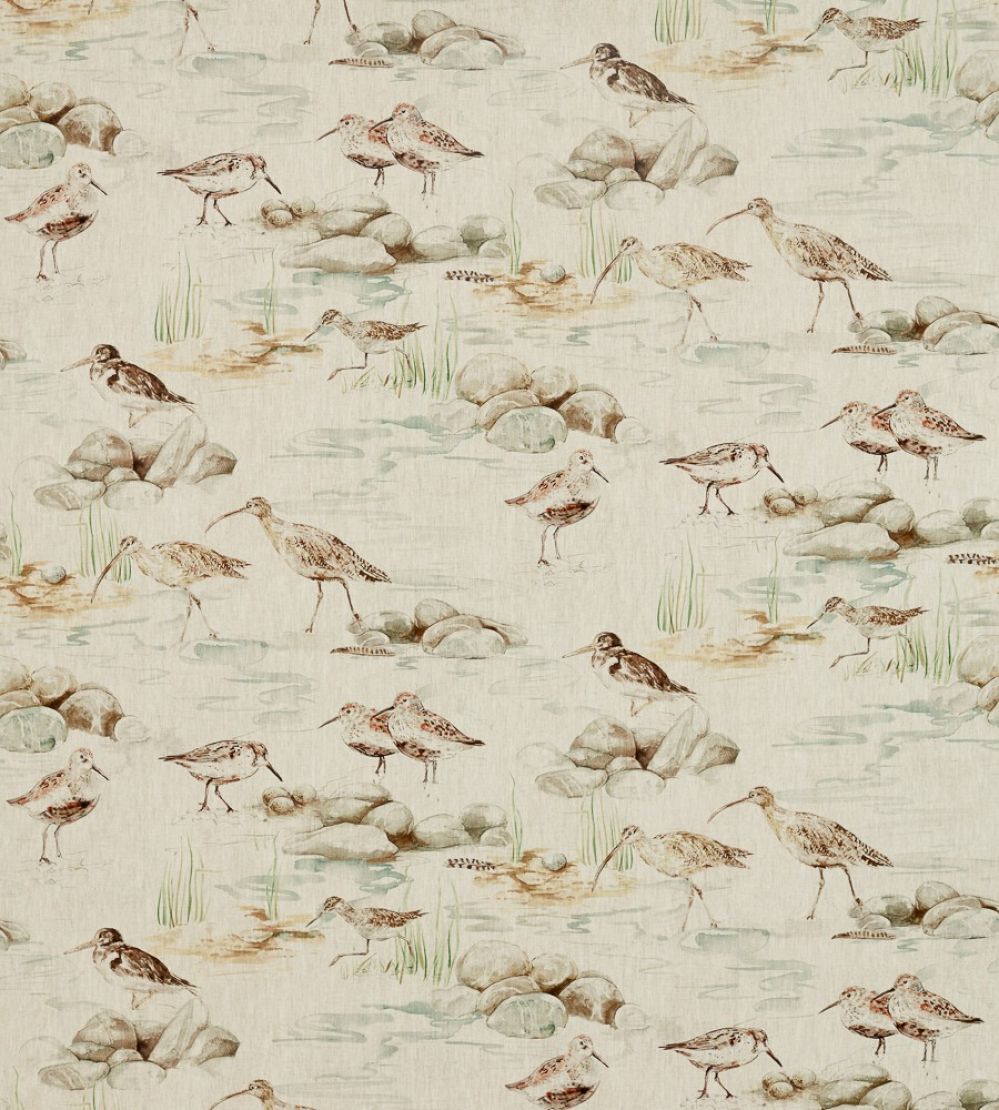 Estuary Birds Fabric by Sanderson Eggshell/Nest