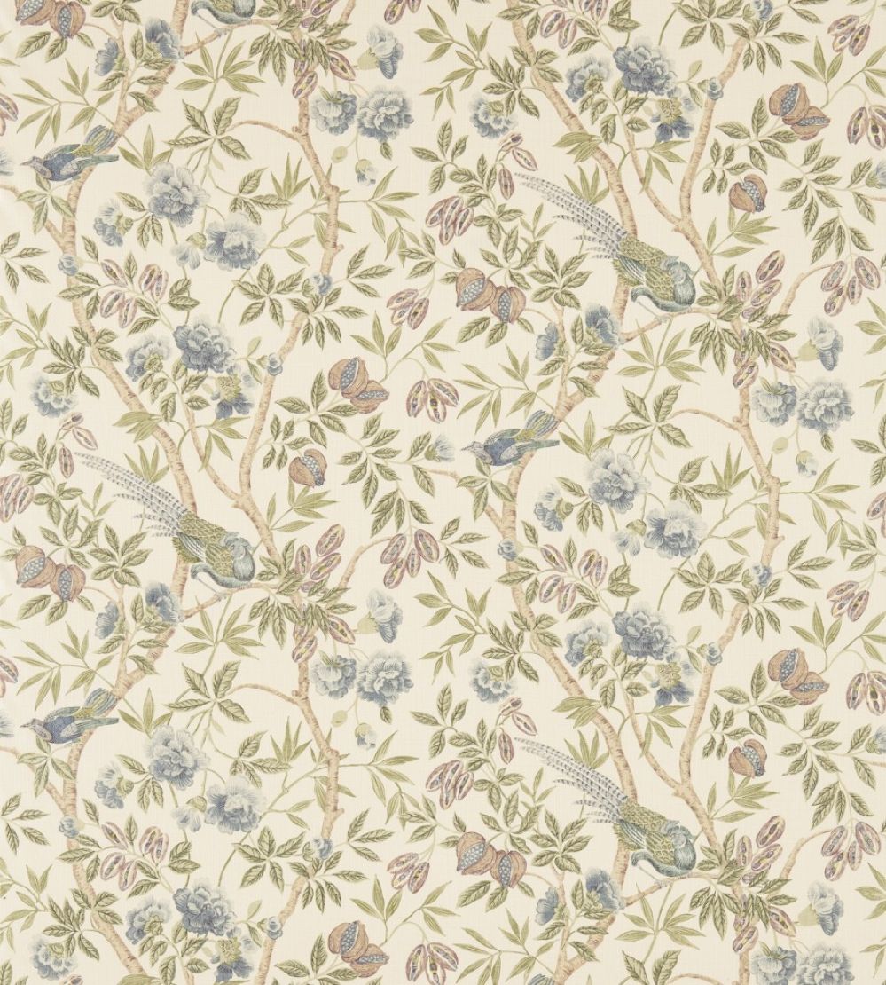 Abbeville Fabric by Sanderson Blue/Ivory