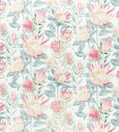 King Protea Fabric by Sanderson Orchid/Grey