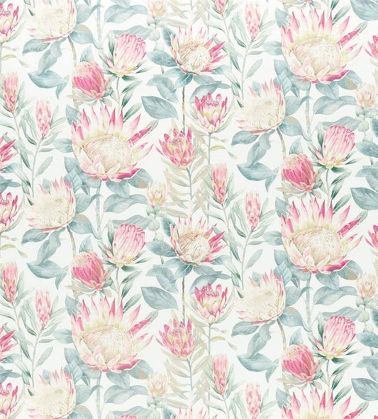 King Protea Fabric by Sanderson Orchid/Grey