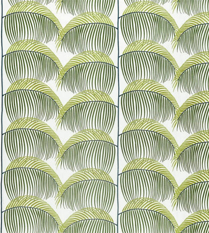 Manila Embroidery Fabric by Sanderson Lime