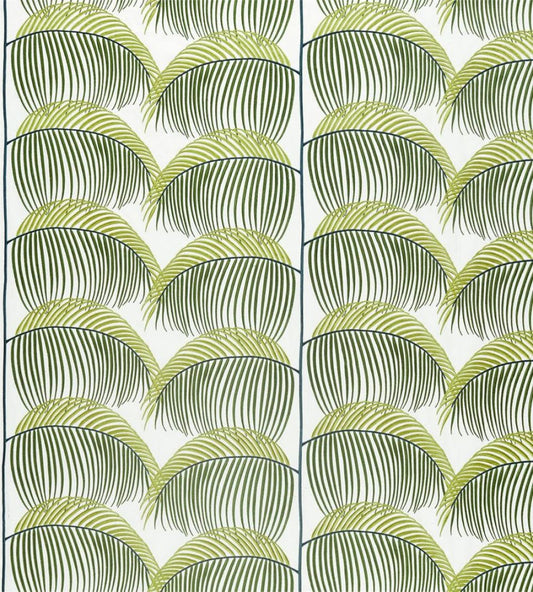 Manila Embroidery Fabric by Sanderson Lime