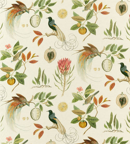 Paradesia Fabric by Sanderson Orange/Olive