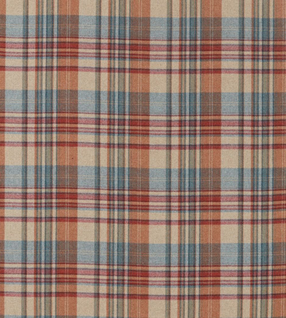 Bryndle Check Fabric by Sanderson Russet / Amber