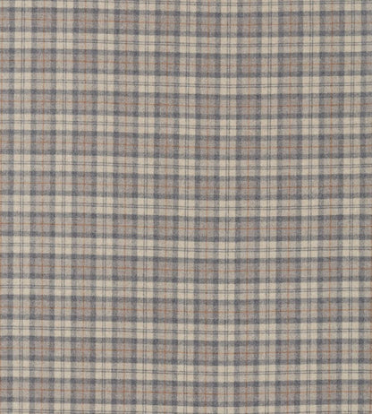Fenton Check Fabric by Sanderson Check Grey / Cinnamon