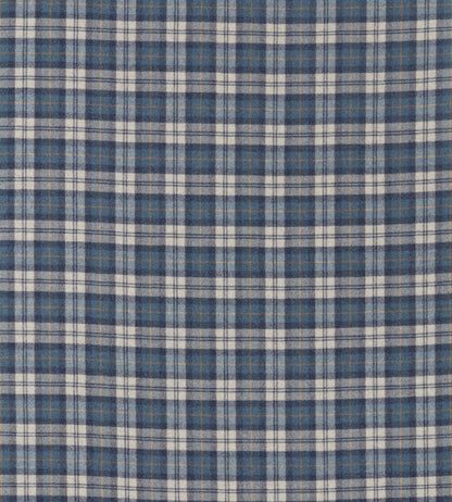 Fenton Check Fabric by Sanderson Check Indigo / Stone