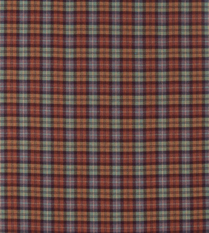 Fenton Check Fabric by Sanderson Check Russet / Amber