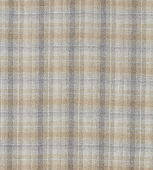 Samphrey Check Fabric by Sanderson Check Silver / Grey