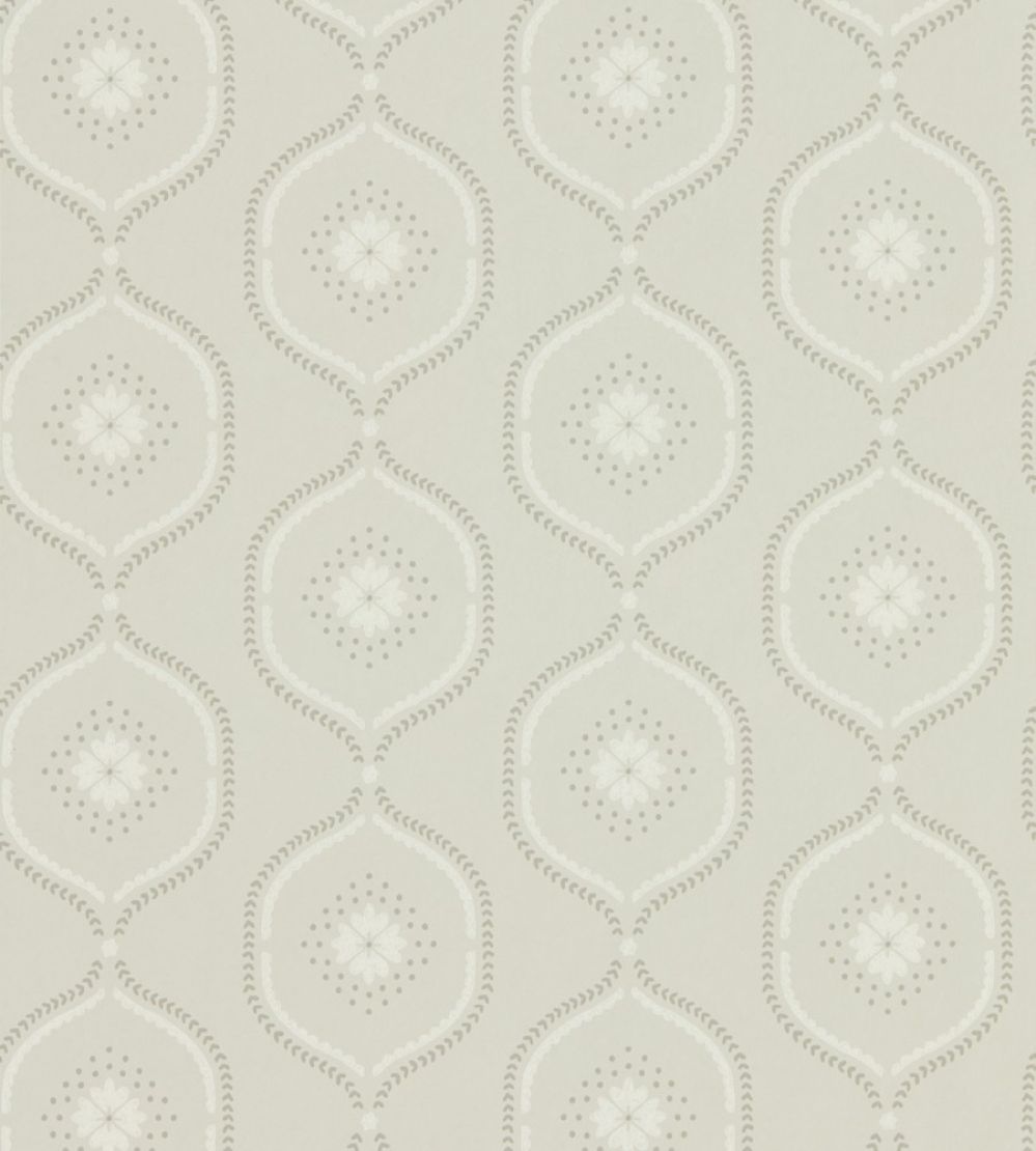 Milcombe Wallpaper by Sanderson Silver