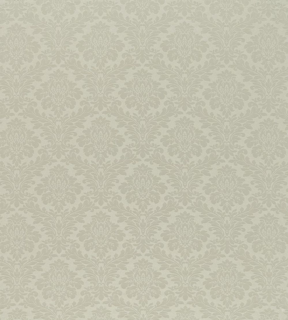 Lymington Damask Fabric by Sanderson Silver