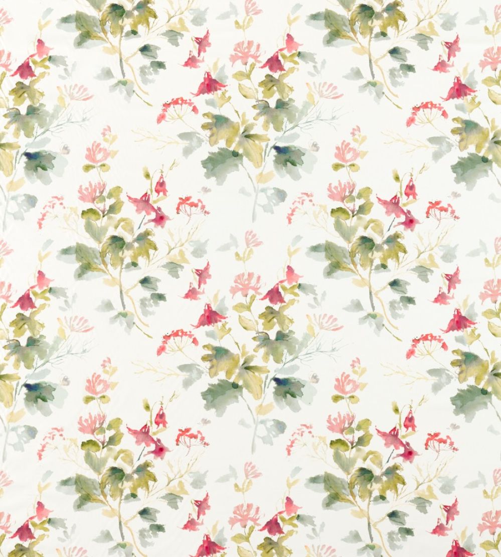 Honey Flowers Fabric by Sanderson Fuchsia/Rose