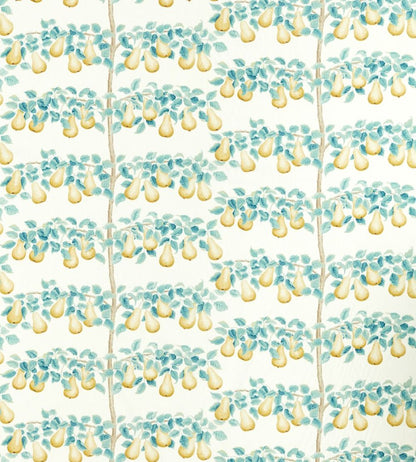 Perry Pears Fabric by Sanderson Gold/Aqua