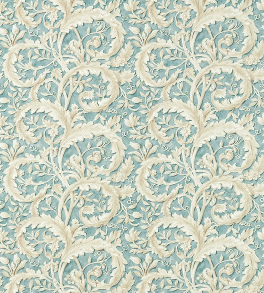 Tilia Lime Fabric by Sanderson Soft Teal