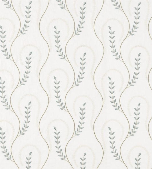 Chamomile Trail Fabric by Sanderson Teal / Green