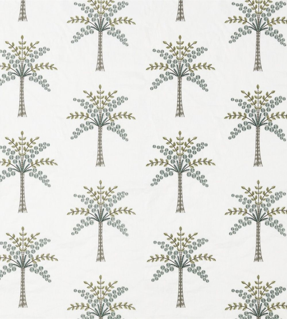 Palm Grove Fabric by Sanderson Teal / Green