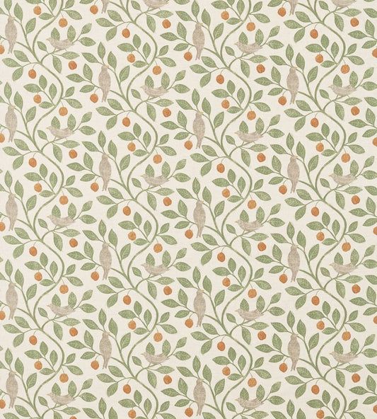 Damson Tree Fabric by Sanderson Brick/Fennel