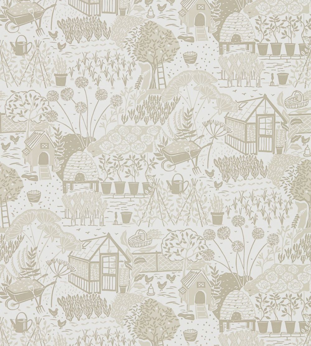 The Allotment Wallpaper by Sanderson Linen