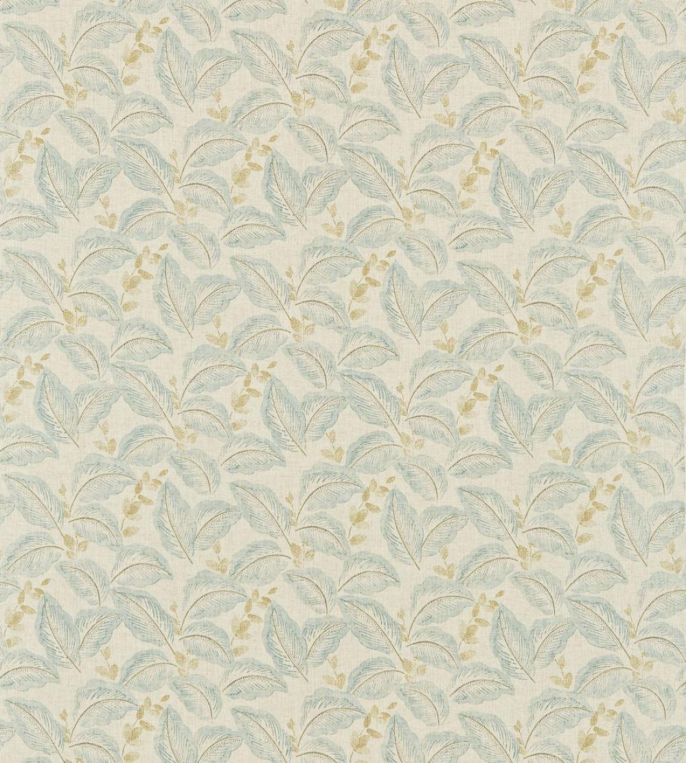 Box Hill Fabric by Sanderson Eau De Nil/Linen