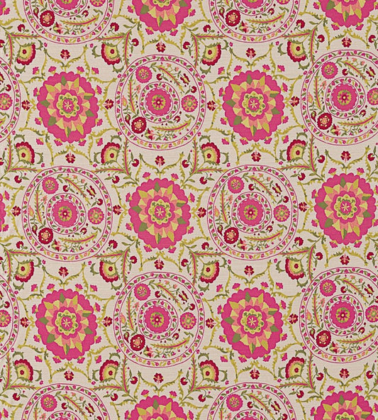 Anthos Fabric by Sanderson Cerise/Lime