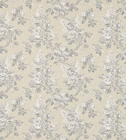Sorilla Damask Fabric by Sanderson Silver/Linen