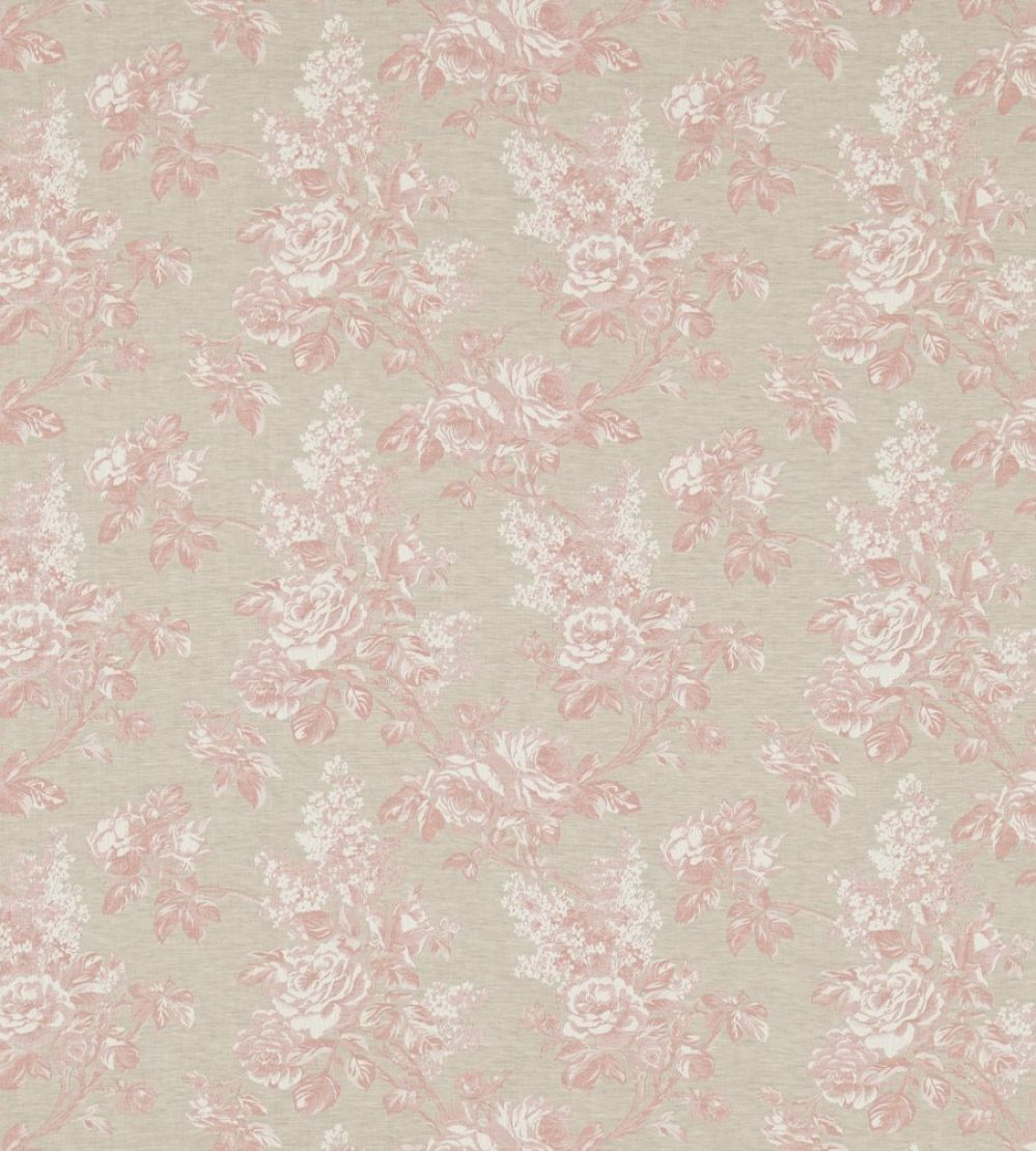 Sorilla Damask Fabric by Sanderson Shell Pink/Linen