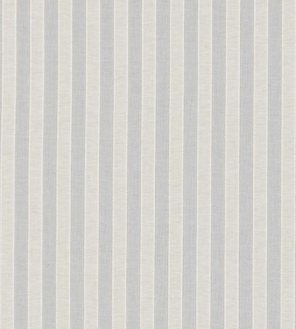 Sorilla Stripe Fabric by Sanderson Silver/Linen