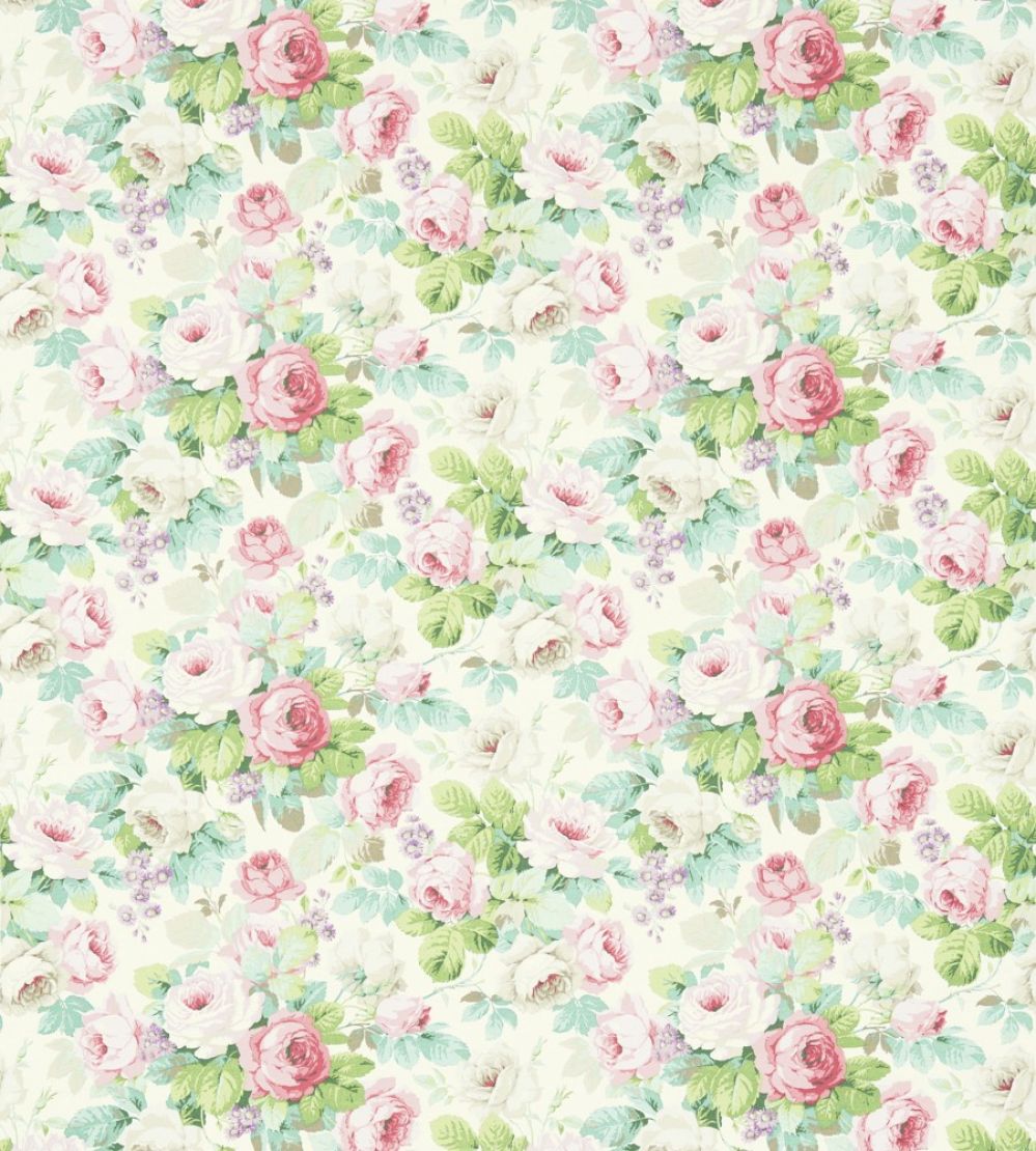 Chelsea Fabric by Sanderson Pink/Celadon