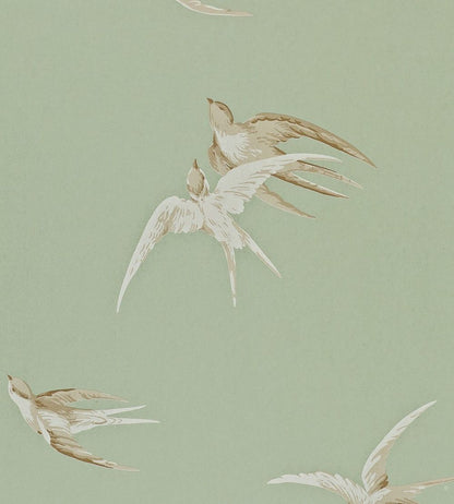 Swallows Wallpaper by Sanderson Pebble
