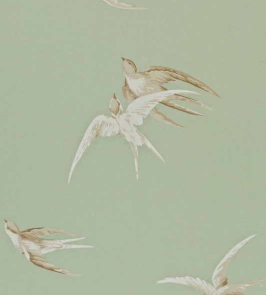 Swallows Wallpaper by Sanderson Pebble