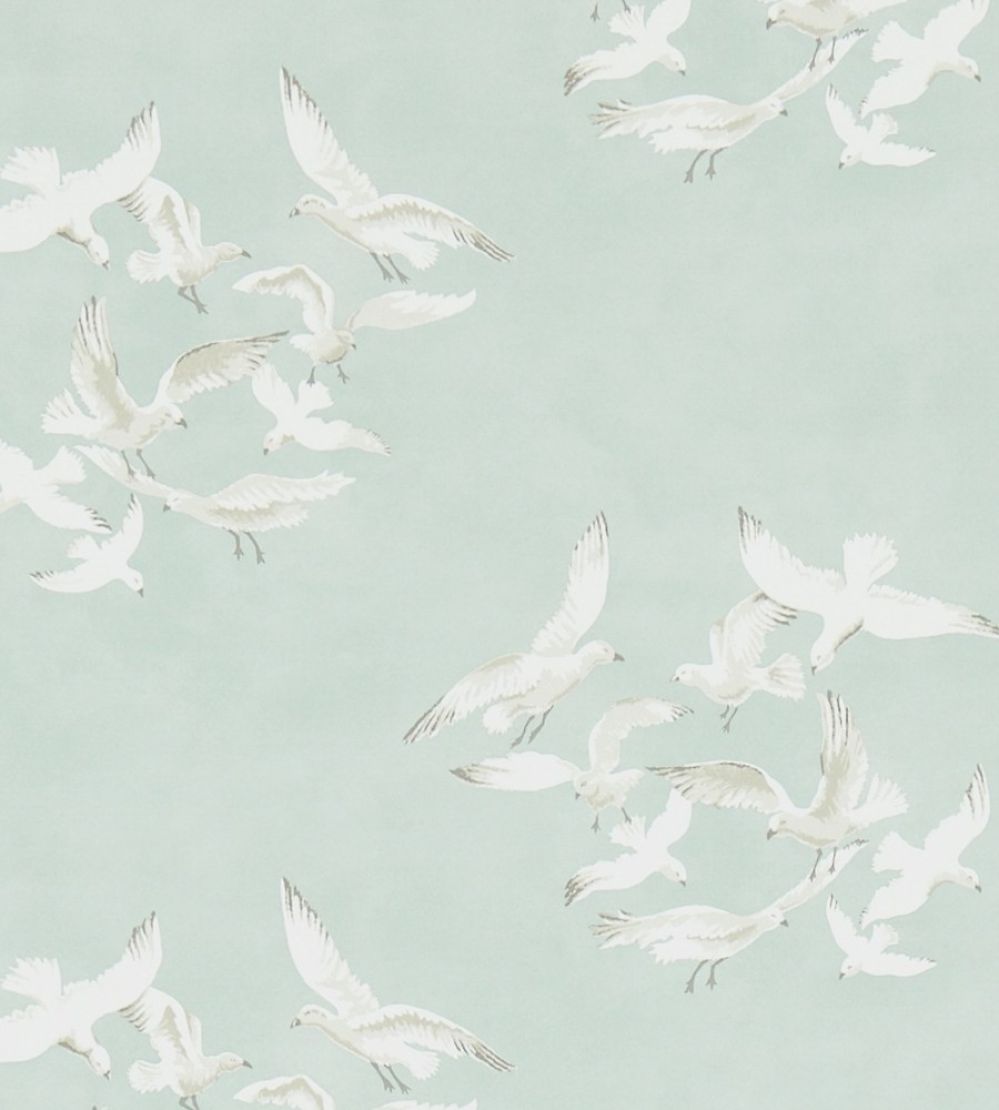 Seagulls Wallpaper by Sanderson Eau De Nil