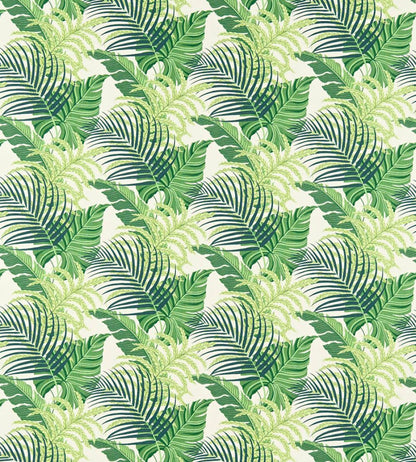 Manila Green/Ivory fabric by Sanderson