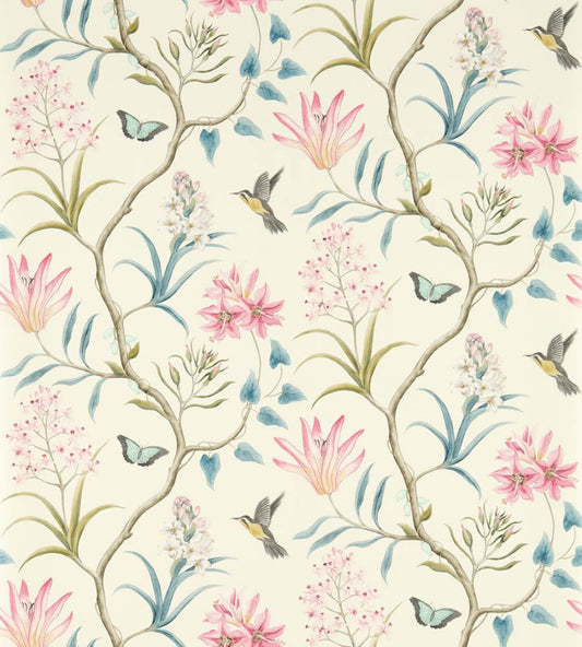 Clementine Wallpaper by Sanderson Dusky Pink