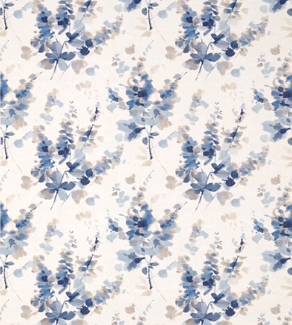 Delphiniums Fabric by Sanderson Indigo