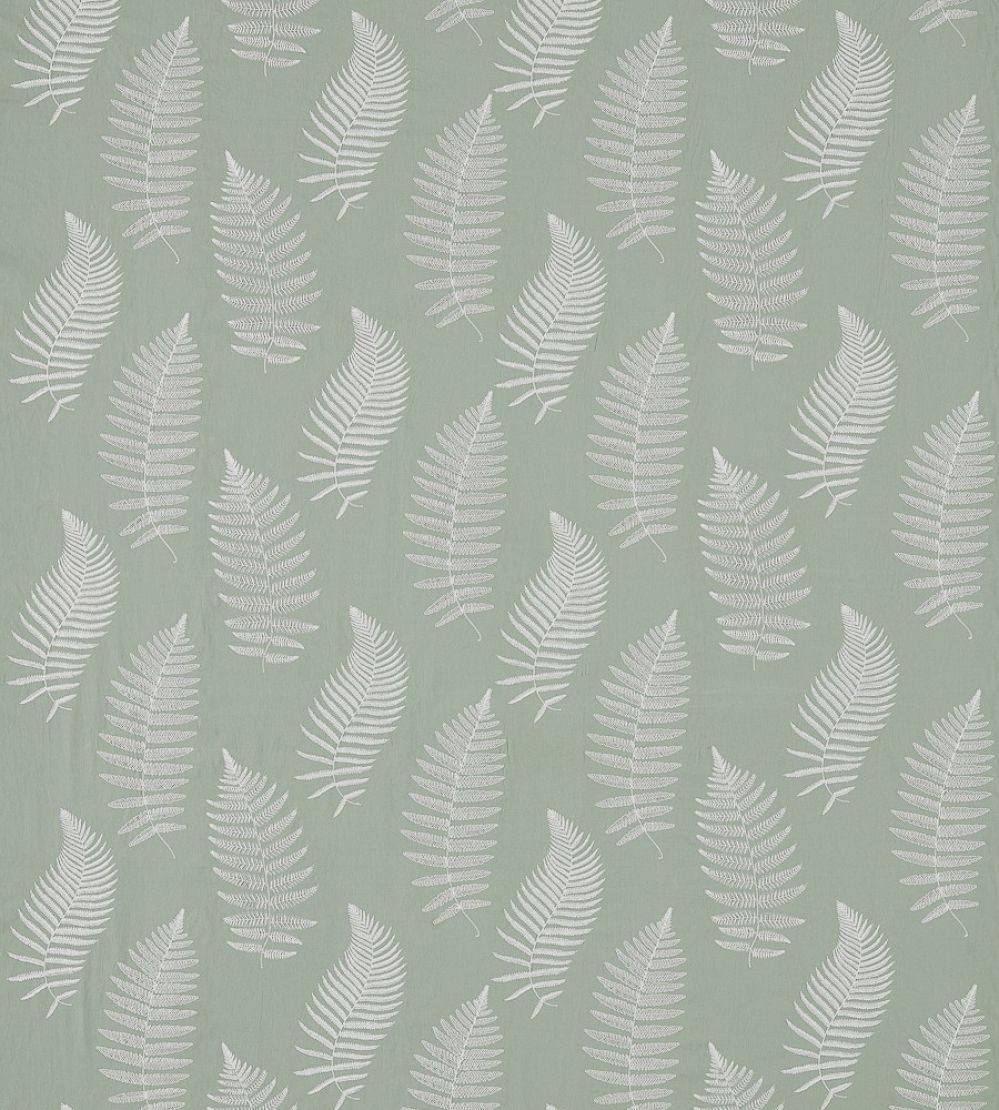 Fern Embroidery Fabric by Sanderson Mist