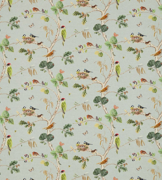 Woodland Chorus Fabric by Sanderson Sky Blue/Multi