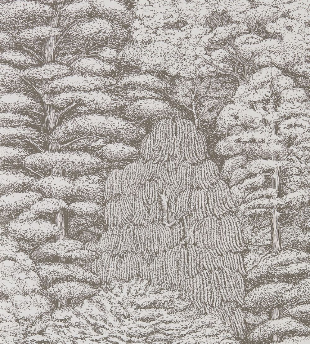 Woodland Toile Wallpaper by Sanderson Ivory/Charcoal