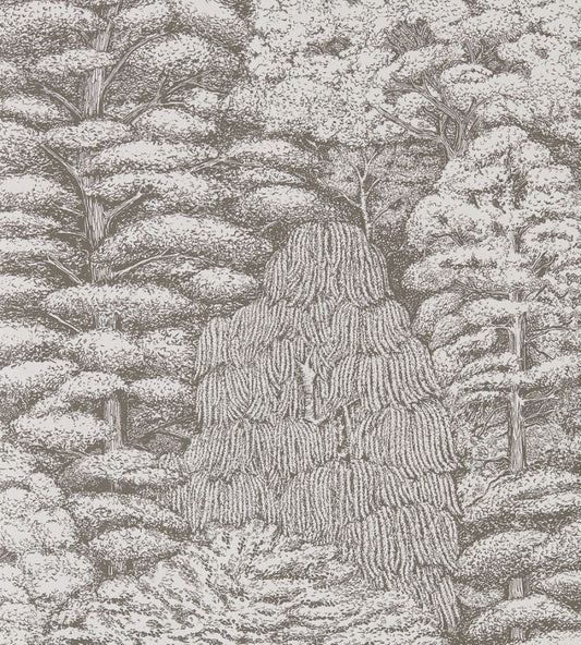 Woodland Toile Wallpaper by Sanderson Ivory/Charcoal