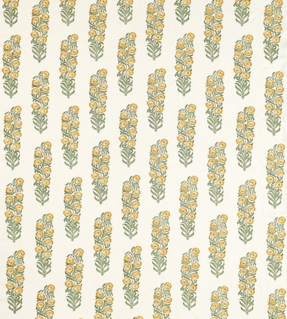 Sanganeri Block Print Fabric by Zoffany Primrose/Evergreen