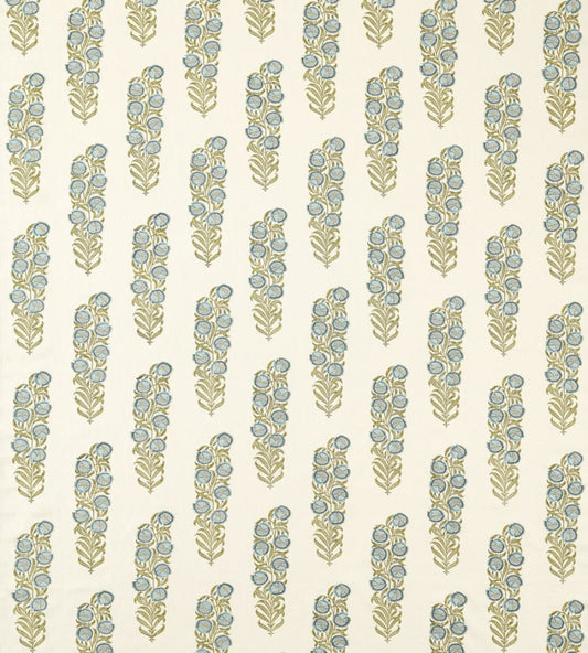 Sanganeri Block Print Fabric by Zoffany Tempest/Olive