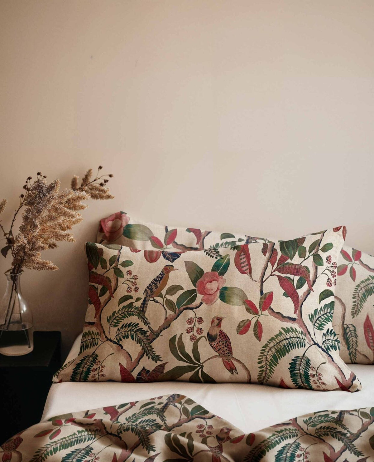 Sauvage fabric by Coordonné in Rose, shown in a styled room