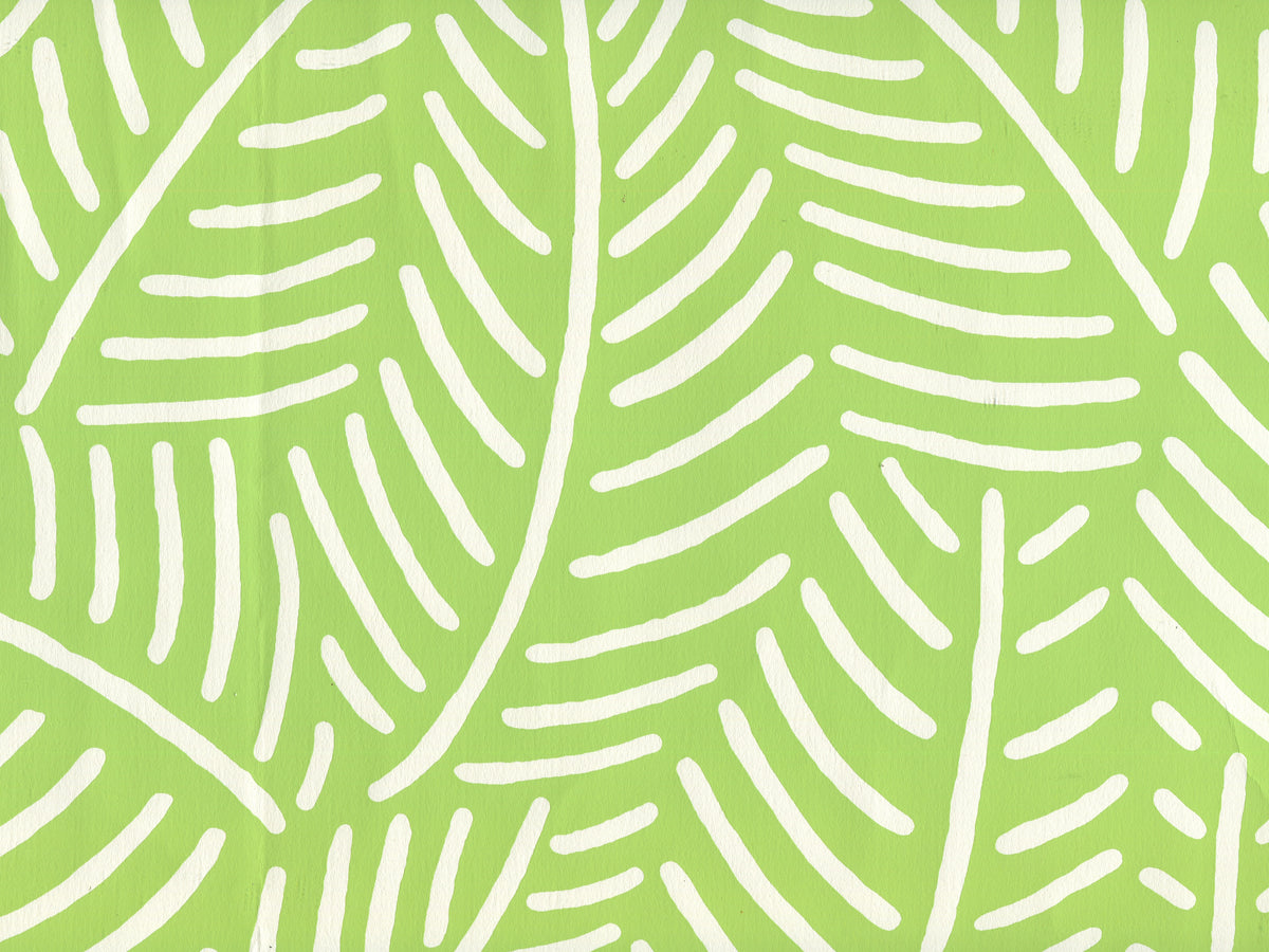 Sauvage Reverse Jungle Green on Almost White wallpaper by Cloth & Paper