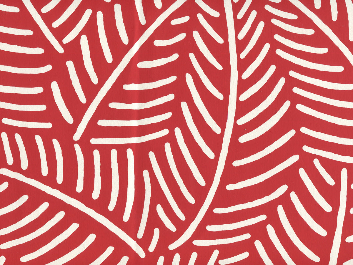 Sauvage Reverse Red on Almost White wallpaper by Cloth & Paper