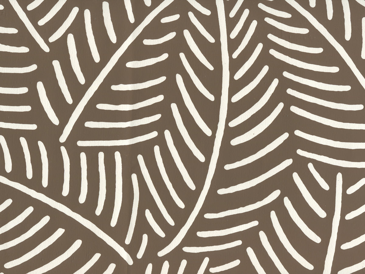 Sauvage Reverse Brown on Almost White wallpaper by Cloth & Paper