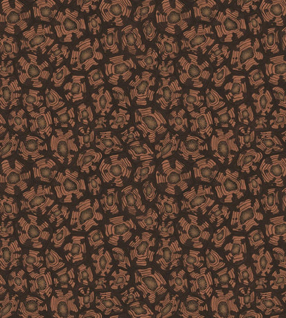 Savanna Shell Wallpaper by Cole & Son Terracotta Claret & Metallic Gold
