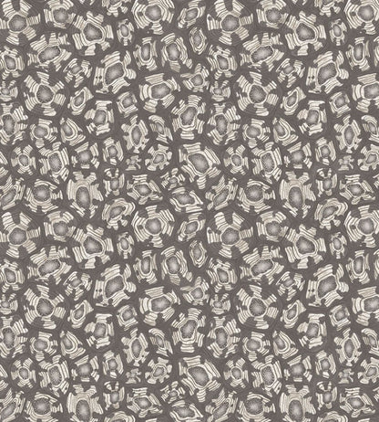 Savanna Shell Wallpaper by Cole & Son Soot  Snow & Metallic Silver