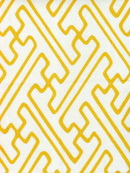 Saya Gata Lines Taxicab Lines on White fabric by Alan Campbell